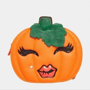 BETSEY JOHNSON Orange Pumpkin Kitsch Crossbody NWT